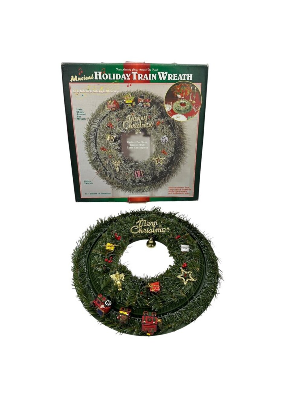 Musical Holiday Train Wreath Merry Christmas Presents Not Working